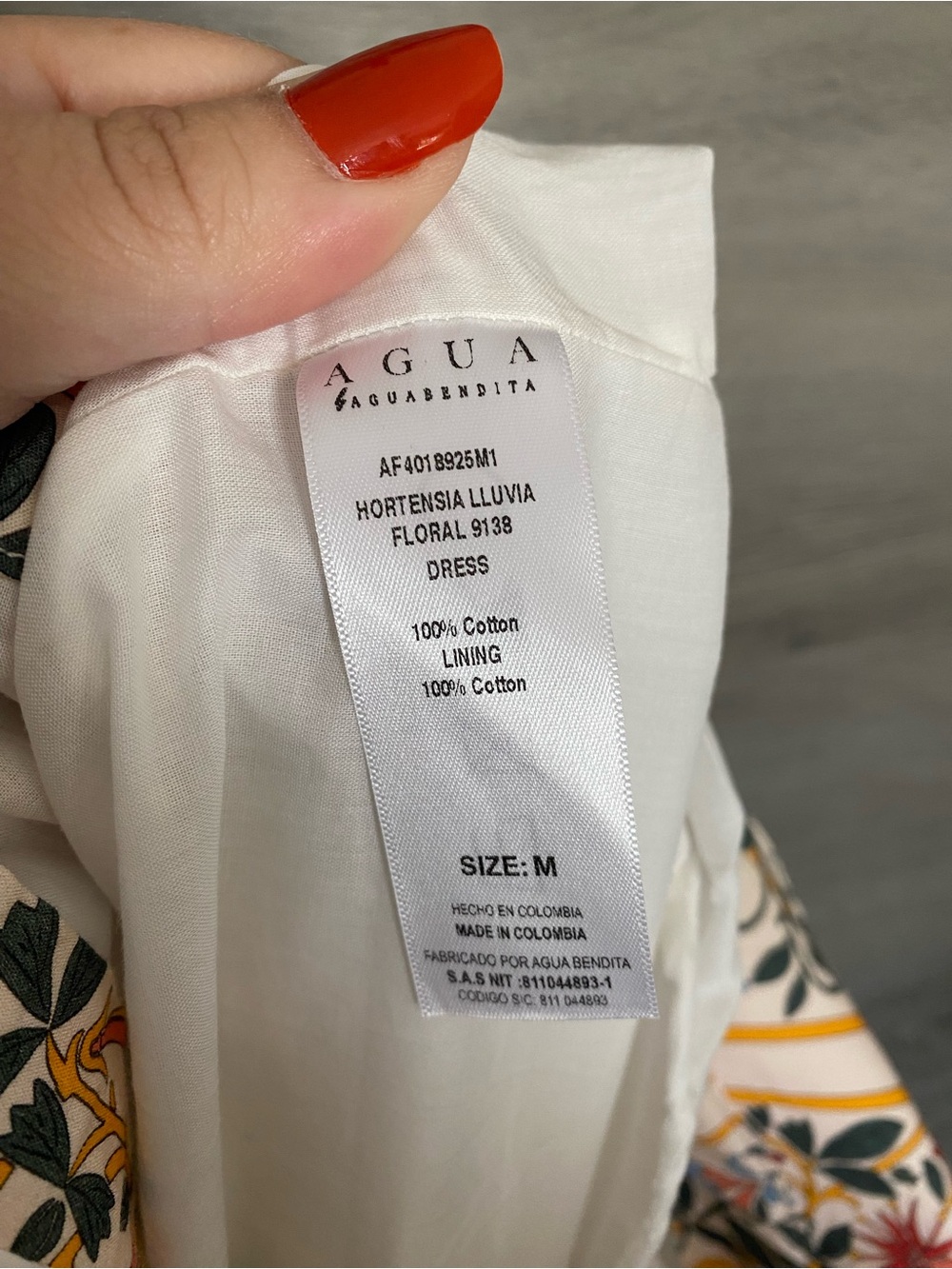 Agua by Agua Bendita Hortensia Lluvia Floral Dress NWT - Picture 11 of 11
